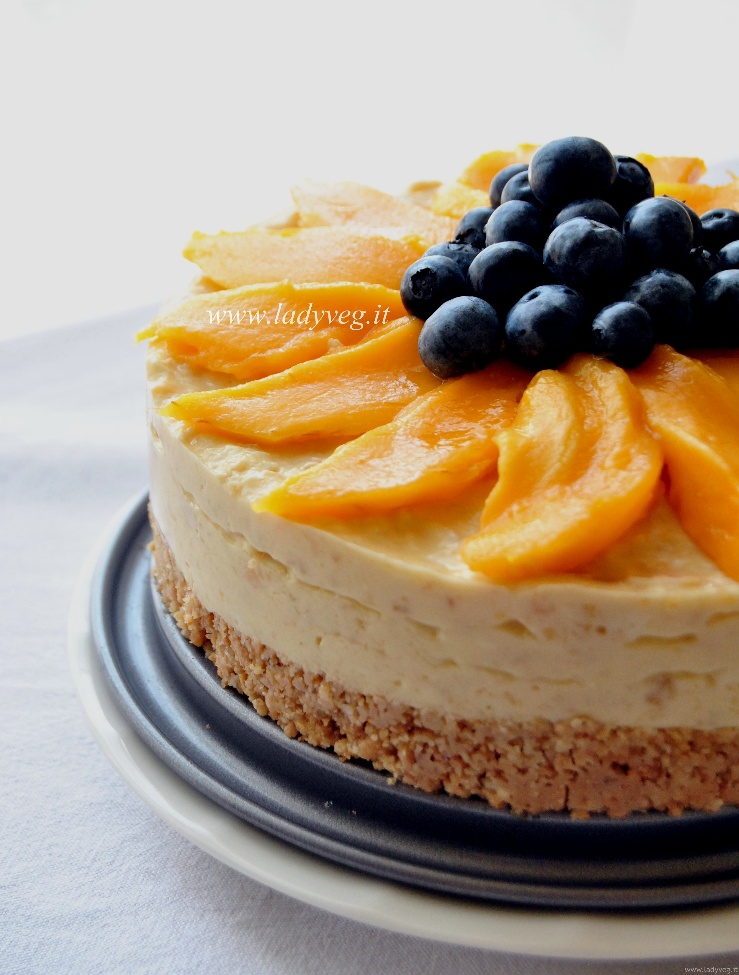 Vegan mango cheesecake light - LadyVeg