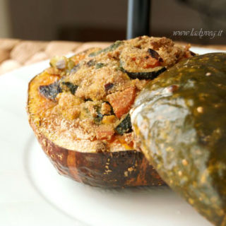 zucca ripiena vegan