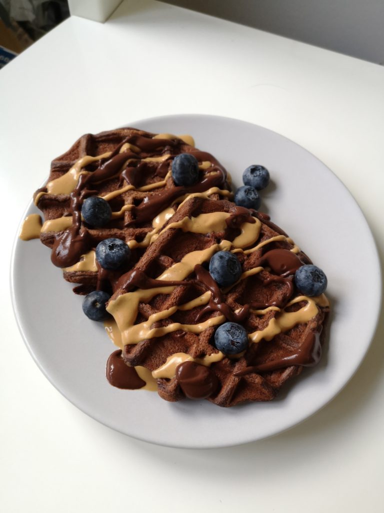 Waffles vegani senza zucchero